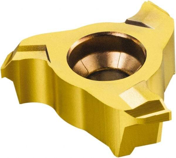 Sandvik Coromant - 327-GC Grade 1025 Carbide Milling Tip Insert - TiAlN+TiN Finish, 21.7mm Cutting Diam, 0.0079" Cnr Rad, 0° Helix - Apex Tool & Supply
