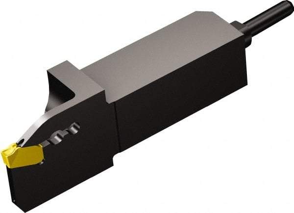 Sandvik Coromant - QSQD, External, Left Hand, 20mm Max Depth of Cut, Indexable Grooving Tool Holder - QD-NE-0200-0002-CM Insert Compatibility, 16mm Shank Height, 16mm Shank Width, 70mm OAL, Through Coolant - Apex Tool & Supply