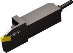 Sandvik Coromant - QSQD, External, Left Hand, 20mm Max Depth of Cut, Indexable Grooving Tool Holder - QD-NE-0200-0002-CM Insert Compatibility, 16mm Shank Height, 16mm Shank Width, 70mm OAL, Through Coolant - Apex Tool & Supply