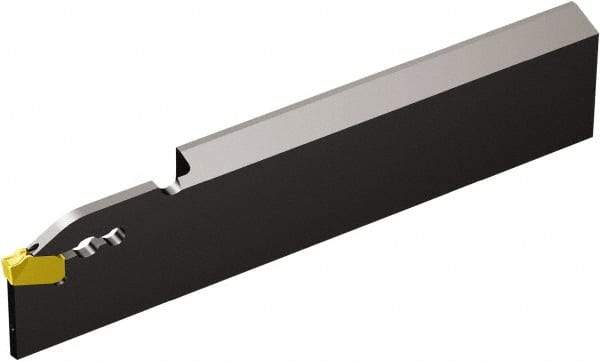 Sandvik Coromant - 1.0197" Blade Height, 0.3248" Blade Width, 4.3307" OAL, Right Hand Cut, Single End Indexable Cut-Off Blade - 26mm Max Depth of Cut, QD-LR..C..D Blade, CoroCut QD Series - Apex Tool & Supply