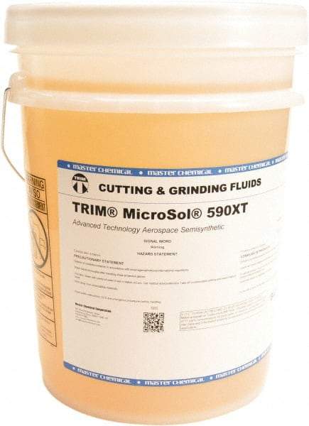 Master Fluid Solutions - Trim MicroSol 590XT, 5 Gal Pail Cutting Fluid - Semisynthetic, For Inconel\xAE Machining - Apex Tool & Supply