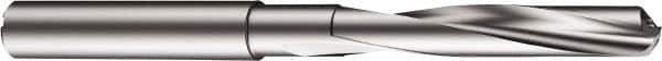 Sandvik Coromant - 17mm 130° Solid Carbide Jobber Drill - None Finish, Right Hand Cut, Spiral Flute, Straight Shank, 9.2126" OAL, Split Point - Apex Tool & Supply