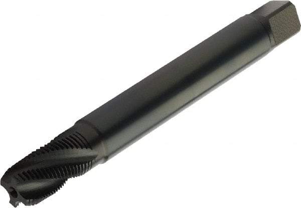 Sandvik Coromant - 1/2-14 NPT 5 Flute Spiral Flute Tap - High Speed Steel, Steam Tempered Finish, 125mm OAL, Right Hand Thread, Series CoroTap 300 - Apex Tool & Supply