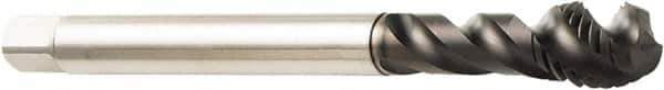 Sandvik Coromant - M16x1.00 Metric Fine 4 Flute 6HX Modified Bottoming Spiral Flute Tap - Solid Carbide, CoolTop Finish, 100mm OAL, Right Hand Flute, Right Hand Thread, Series CoroTap 300 - Apex Tool & Supply