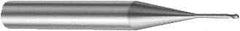 Sandvik Coromant - 1mm Diam, 1mm LOC, Solid Carbide Ball End Mill - TiAlN Finish, 57mm OAL, 6mm Shank Diam, Ball Flute - Apex Tool & Supply