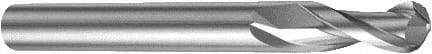 Sandvik Coromant - 8mm Diam, 16mm LOC, Solid Carbide Ball End Mill - Uncoated, 100mm OAL, 8mm Shank Diam, Ball Flute - Apex Tool & Supply