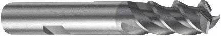 Sandvik Coromant - 12mm, 3 Flute, Solid Carbide, Corner Radius End Mill - 83mm OAL, 45° Helix, Right Hand Flute, 22mm LOC, Right Hand Cut - Apex Tool & Supply
