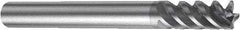 Sandvik Coromant - 8mm, 19mm LOC, 8mm Shank Diam, 80mm OAL, 4 Flute, Solid Carbide Square End Mill - Single End, TiAlN Finish, Spiral Flute, 50° Helix, Centercutting, Right Hand Cut, Right Hand Flute, Series CoroMill Plura - Apex Tool & Supply