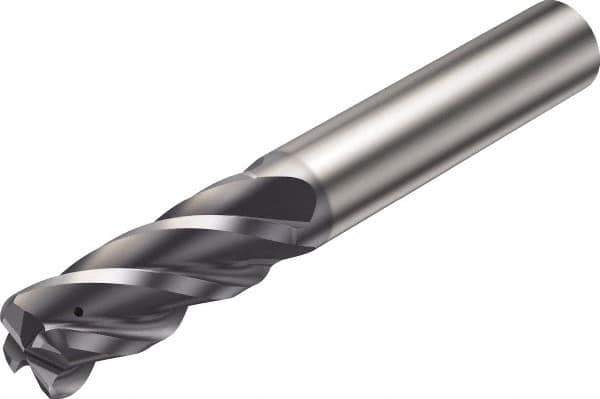 Sandvik Coromant - 5/8", 4 Flute, Solid Carbide, 2.286mm Corner Chamfer End Mill - 3-1/2" OAL, 38° Helix, Right Hand Flute, 33.34mm LOC, Right Hand Cut - Apex Tool & Supply