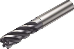 Sandvik Coromant - 8mm, 5 Flute, Solid Carbide, 2mm Corner Chamfer End Mill - 63mm OAL, 38° Helix, Right Hand Flute, 18mm LOC, Right Hand Cut - Apex Tool & Supply
