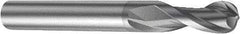 Sandvik Coromant - 9.53mm Diam, 19.05mm LOC, 2 Flute Solid Carbide Ball End Mill - 88.9mm OAL, 9.53mm Shank Diam, Ball Flute - Apex Tool & Supply