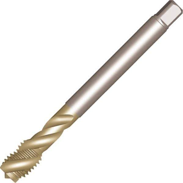 Sandvik Coromant - MF10x1 MF 3 Flute 6H Spiral Flute Tap - High Speed Steel, AlCrN Finish, 90mm OAL, Right Hand Thread, Series CoroTap 300 - Exact Industrial Supply