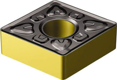 Sandvik Coromant - CNMG643 XMR Grade 2220 Carbide Turning Insert - TiCN/AI2O3/TiN Finish, 80° Diamond, 3/4" Inscr Circle, 1/4" Thick, 3/64" Corner Radius - Apex Tool & Supply