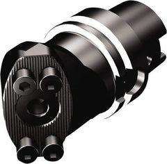Sandvik Coromant - 70 System Size, HSK100 Taper, Modular Tool Holding System Adapter - 105mm Projection, 153.7mm OAL, Through Coolant - Exact Industrial Supply