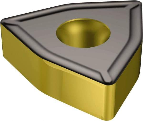 Sandvik Coromant - TNMX110662 Grade 4325 Carbide Turning Insert - TiCN/Al2O3/TiN Finish, 80° Trigon, 3/8" Inscr Circle, 1/4" Thick, 6.2mm Corner Radius - Apex Tool & Supply