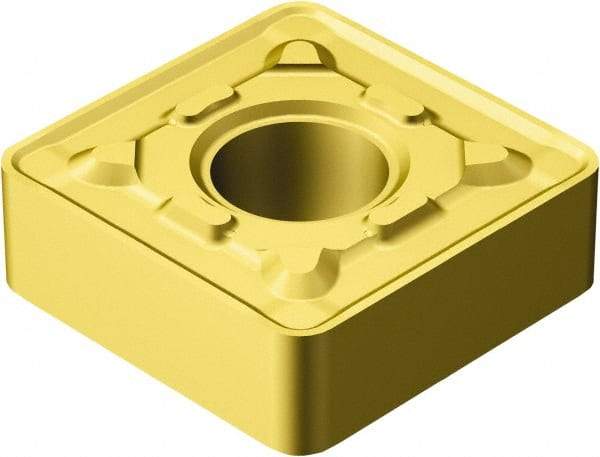 Sandvik Coromant - SNMG433 MRR Grade 2025 Carbide Turning Insert - TiCN/Al2O3/TiN Finish, 90° Square, 1/2" Inscr Circle, 3/16" Thick, 3/64" Corner Radius - Apex Tool & Supply