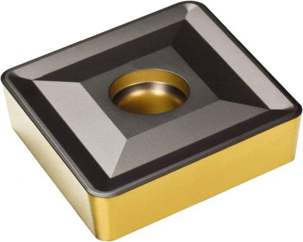 Sandvik Coromant - CCMT3809 XH Grade 4325 Carbide Turning Insert - TiCN/AI2O3/TiN Finish, 80° Diamond, 1-1/2" Inscr Circle, 3/8" Thick, 1/8" Corner Radius - Apex Tool & Supply