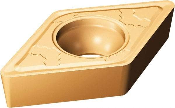 Sandvik Coromant - DCMT32.52 SMC Grade 1115 Carbide Turning Insert - TiAlN/AlCr2O3 Finish, 55° Diamond, 3/8" Inscr Circle, 5/32" Thick, 1/32" Corner Radius - Apex Tool & Supply