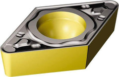 Sandvik Coromant - DCMT32.53 KR Grade 3210 Carbide Turning Insert - TiCN/Al2O3/TiN Finish, 55° Diamond, 3/8" Inscr Circle, 5/32" Thick, 3/64" Corner Radius - Apex Tool & Supply
