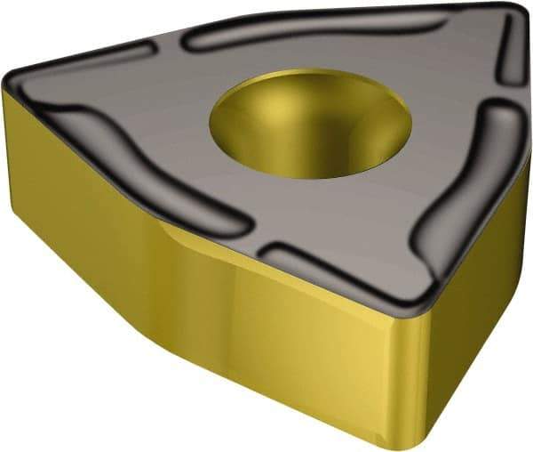 Sandvik Coromant - WNMX211251 MM Grade 4325 Carbide Turning Insert - TiCN/Al2O3/TiN Finish, 80° Trigon, 1-1/4" Inscr Circle, 12mm Thick, 5.1mm Corner Radius - Apex Tool & Supply
