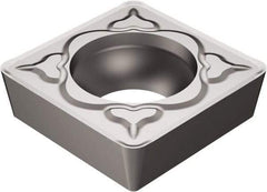 Sandvik Coromant - SCMT32.52 KM Grade H13A Carbide Turning Insert - Uncoated, 90° Square, 3/8" Inscr Circle, 5/32" Thick, 1/32" Corner Radius - Apex Tool & Supply