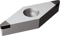 Sandvik Coromant - VBGW332 Grade 7025 CBN Turning Insert - Uncoated, 35° Diamond, 3/8" Inscr Circle, 3/16" Thick, 1/32" Corner Radius - Apex Tool & Supply