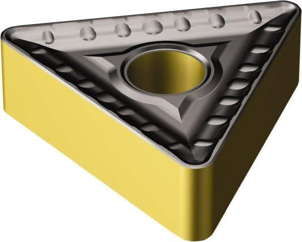 Sandvik Coromant - TNMM544 HR Grade 4325 Carbide Turning Insert - TiCN/Al2O3/TiN Finish, 60° Triangle, 5/8" Inscr Circle, 1/4" Thick, 1/16" Corner Radius - Apex Tool & Supply