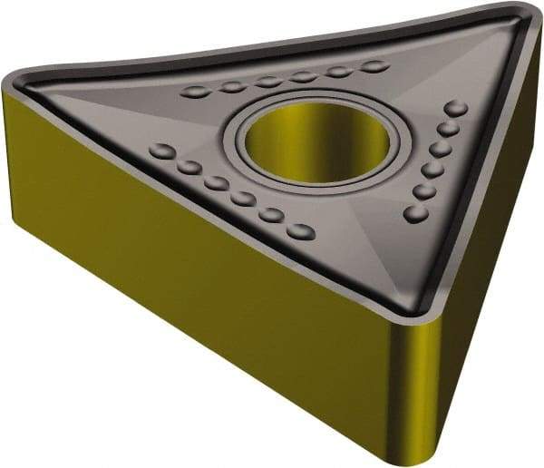 Sandvik Coromant - TNMM432 MR Grade 4335 Carbide Turning Insert - TiCN/AI2O3/TiN Finish, 60° Triangle, 1/2" Inscr Circle, 3/16" Thick, 1/32" Corner Radius - Apex Tool & Supply