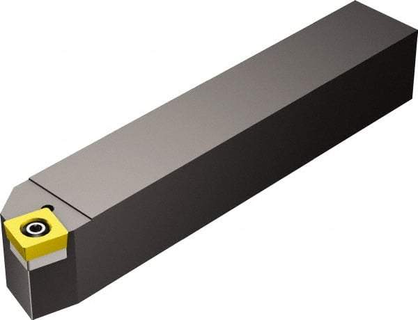 Sandvik Coromant - SSBCR/L, Right Hand Cut, 15° Lead Angle, 25mm Shank Height x 25mm Shank Width, Neutral Rake Indexable Turning Toolholder - 150mm OAL, SCMT 12 04 08, SCMT 432 Insert Compatibility, Series CoroTurn 107 - Apex Tool & Supply