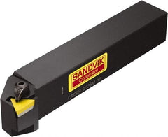 Sandvik Coromant - CTGP, Left Hand Cut, -1° Lead Angle, 1/2" Shank Height x 1/2" Shank Width, Positive Rake Indexable Turning Toolholder - 4" OAL, TPUN 110304 Insert Compatibility, Series T-Max S - Apex Tool & Supply