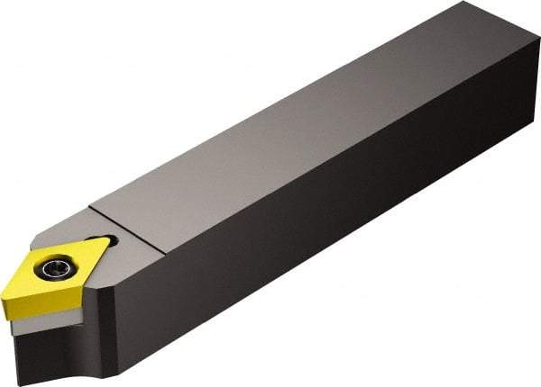 Sandvik Coromant - SDNCN, Neutral Cut, 27.5° Lead Angle, 25mm Shank Height x 25mm Shank Width, Neutral Rake Indexable Turning Toolholder - 150mm OAL, DCMT 11 T3 08, DCMT 3(2.5)2 Insert Compatibility, Series CoroTurn 107 - Apex Tool & Supply