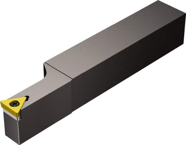 Sandvik Coromant - STFC, Right Hand Cut, 0° Lead Angle, 25mm Shank Height x 25mm Shank Width, Neutral Rake Indexable Turning Toolholder - 150mm OAL, TCMT 16 T3 08 Insert Compatibility, Series CoroTurn 107 - Apex Tool & Supply