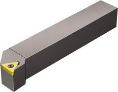 Sandvik Coromant - STFC, Left Hand Cut, -1° Lead Angle, 1" Shank Height x 1" Shank Width, Neutral Rake Indexable Turning Toolholder - 6" OAL, TCMT 16 T3 08 Insert Compatibility, Series CoroTurn 107 - Apex Tool & Supply