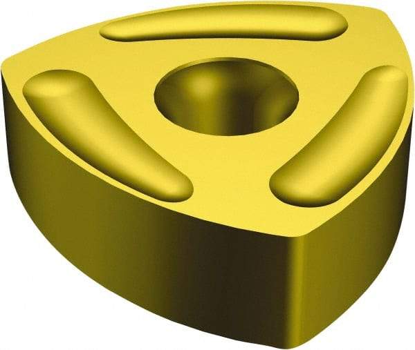 Sandvik Coromant - TNMX440901 MR Grade 2025 Carbide Turning Insert - TiCN/Al2O3/TiN Finish, 60° Triangle, 1" Inscr Circle, 3/8" Thick, 0.1mm Corner Radius - Apex Tool & Supply