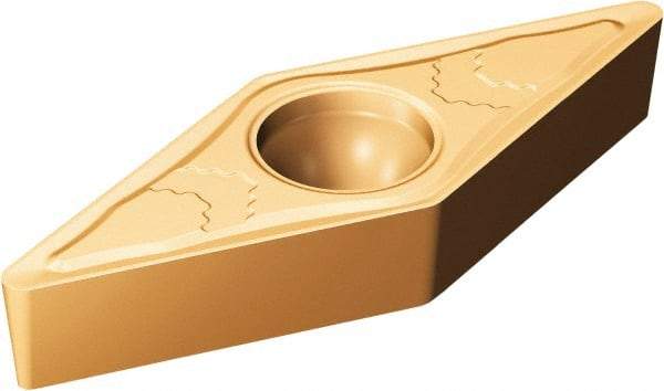 Sandvik Coromant - VBMT333 SMC Grade 1115 Carbide Turning Insert - TiAlN/AlCr2O3 Finish, 35° Diamond, 3/8" Inscr Circle, 3/16" Thick, 3/64" Corner Radius - Apex Tool & Supply