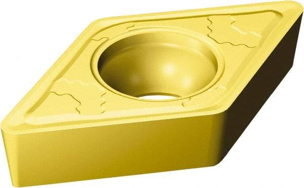 Sandvik Coromant - DCMT32.51 MMC Grade 2025 Carbide Turning Insert - TiCN/Al2O3/TiN Finish, 55° Diamond, 3/8" Inscr Circle, 5/32" Thick, 1/64" Corner Radius - Apex Tool & Supply