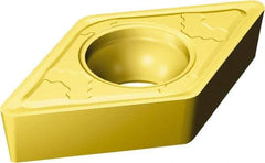 Sandvik Coromant - DCMT32.51 MMC Grade 2025 Carbide Turning Insert - TiCN/Al2O3/TiN Finish, 55° Diamond, 3/8" Inscr Circle, 5/32" Thick, 1/64" Corner Radius - Apex Tool & Supply