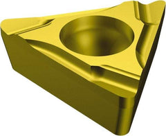 Sandvik Coromant - TCGT1.81.51 K Grade 1525 Cermet Turning Insert - TiCN/TiN Finish, 60° Triangle, 7/32" Inscr Circle, 3/32" Thick, 1/64" Corner Radius - Apex Tool & Supply
