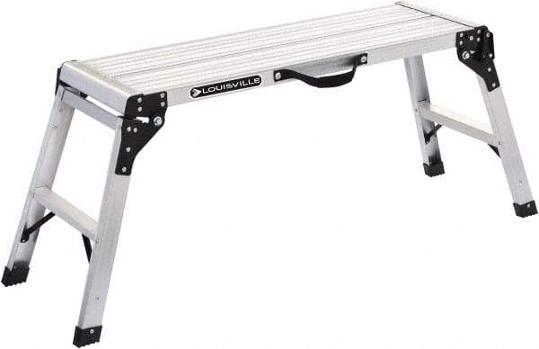 Louisville - 21" 1 Step Work Platform - Work Platform, 225 Lb Capacity, 21" Platform Height, 47-7/8" Base Width x 16-1/4" Base Depth, Aluminum - Apex Tool & Supply