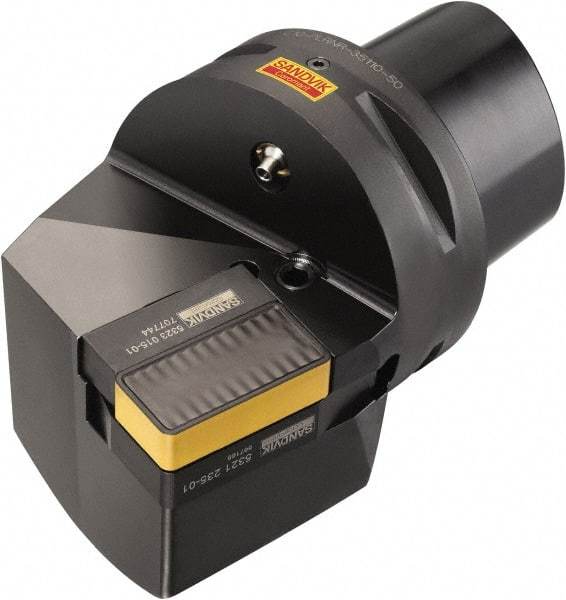 Sandvik Coromant - Left Hand Cut, Size C10, LNMX 50 14 32 Insert Compatiblity, External Modular Turning & Profiling Cutting Unit Head - 35mm Ctr to Cutting Edge, 110mm Head Length, Through Coolant, Series T-Max P - Apex Tool & Supply