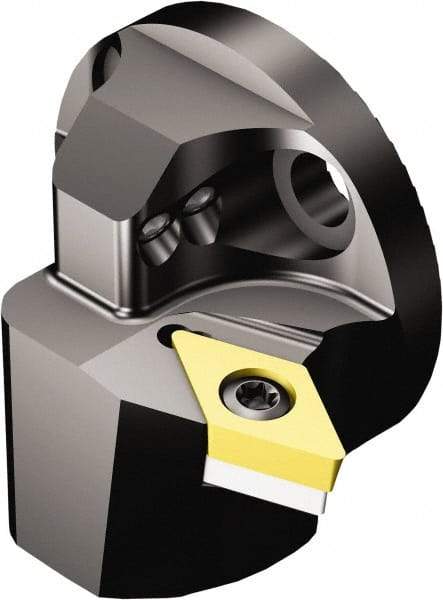 Sandvik Coromant - Left Hand Cut, Size 40, DCMT 11 T3 08 & DCMT 3(2.5)2 Insert Compatiblity, Internal Modular Turning & Profiling Cutting Unit Head - 27mm Ctr to Cutting Edge, 28mm Head Length, Through Coolant, Series CoroTurn 107 - Apex Tool & Supply