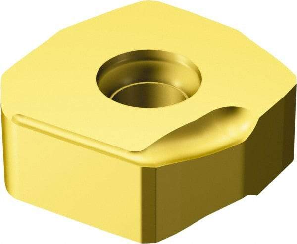 Sandvik Coromant - N3651505 KW8 Grade 1020 Carbide Milling Insert - TiAlN Finish, 5.66mm Thick, 15mm Inscribed Circle - Apex Tool & Supply