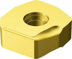 Sandvik Coromant - N3651505 KW8 Grade 1020 Carbide Milling Insert - TiAlN Finish, 5.66mm Thick, 15mm Inscribed Circle - Apex Tool & Supply