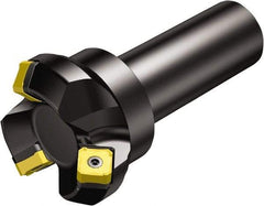 Sandvik Coromant - 40mm Cut Diam, 32mm Arbor Hole, 6mm Max Depth of Cut, 45° Indexable Chamfer & Angle Face Mill - 4 Inserts, 345R-13T5 Insert, Right Hand Cut, Series CoroMill 345 - Apex Tool & Supply