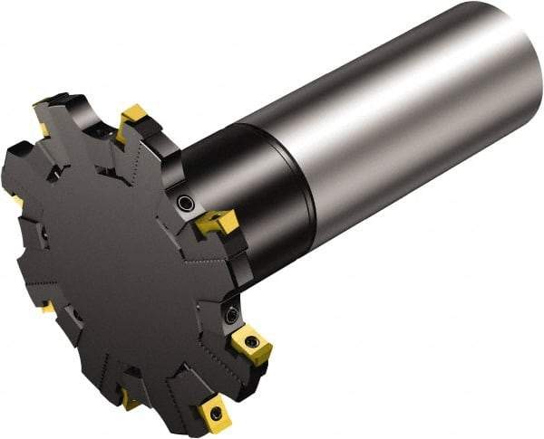 Sandvik Coromant - 42 Connection, 97mm Cutter Diam, 1.6535" Hole Diam, 8 Tooth Indexable Slotting Cutter - R331.52..Axx..L Toolholder, N331.1A-08 Insert, Right Hand Cutting Direction - Apex Tool & Supply