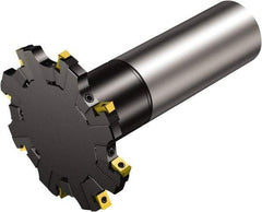 Sandvik Coromant - 42 Connection, 97mm Cutter Diam, 1.6535" Hole Diam, 8 Tooth Indexable Slotting Cutter - R331.52..Axx..L Toolholder, N331.1A-08 Insert, Right Hand Cutting Direction - Apex Tool & Supply