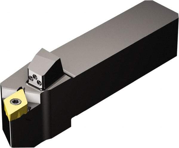 Sandvik Coromant - QS-TR-D..JCR/L..HP, Left Hand Cut, -3° Lead Angle, 25.4mm Shank Height x 25.4mm Shank Width, Neutral Rake Indexable Turning Toolholder - 126mm OAL, TR-DC1308 Insert Compatibility, Series CoroTurn TR - Apex Tool & Supply