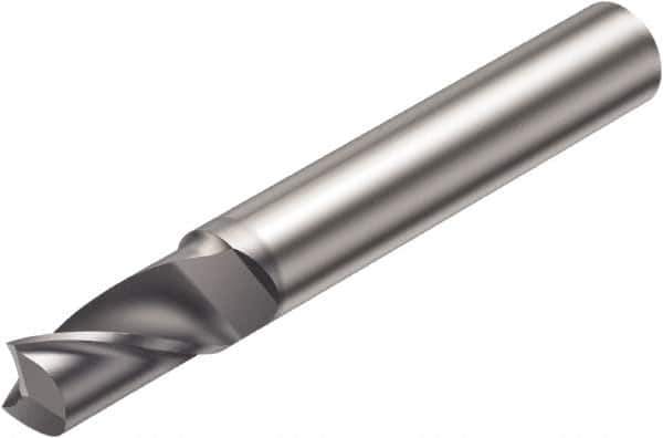 Sandvik Coromant - 10mm, 1 Flute, Solid Carbide, Corner Radius End Mill - 72mm OAL, 30° Helix, Right Hand Flute, 19mm LOC, Right Hand Cut - Apex Tool & Supply