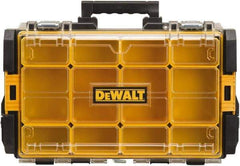DeWALT - 12 Compartment Tool Organizer - 13-1/8" Wide x 4-1/2" Deep x 21-5/8" High, Polycarbonate, Black - Apex Tool & Supply