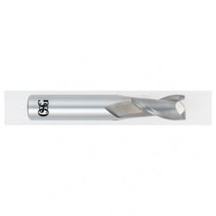 3/4 Dia. x 4 Overall Length 2-Flute .030 C/R Solid Carbide SE End Mill-Round Shank-Center Cutting-Uncoated - Apex Tool & Supply